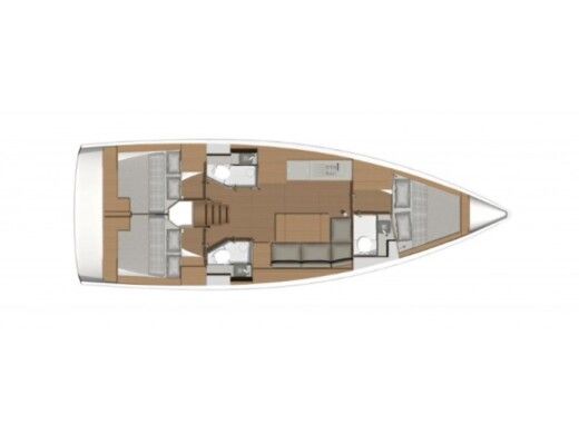Sailboat  Dufour 390 Grand Large Plan du bateau