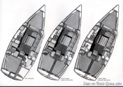 Sailboat Beneteau Oceanis 370 Boat layout