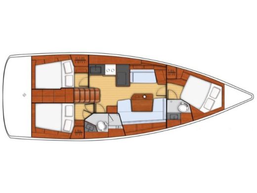 Sailboat Beneteau Oceanis 41.1 boat plan