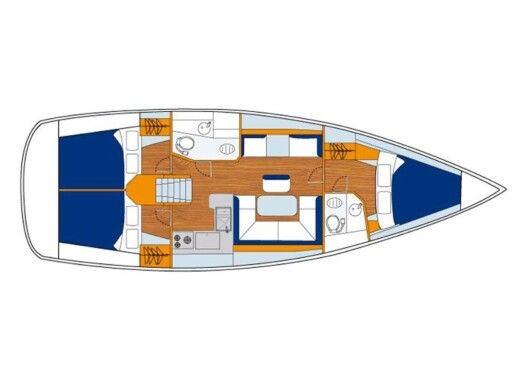 Sailboat Sunsail 41 Plan du bateau