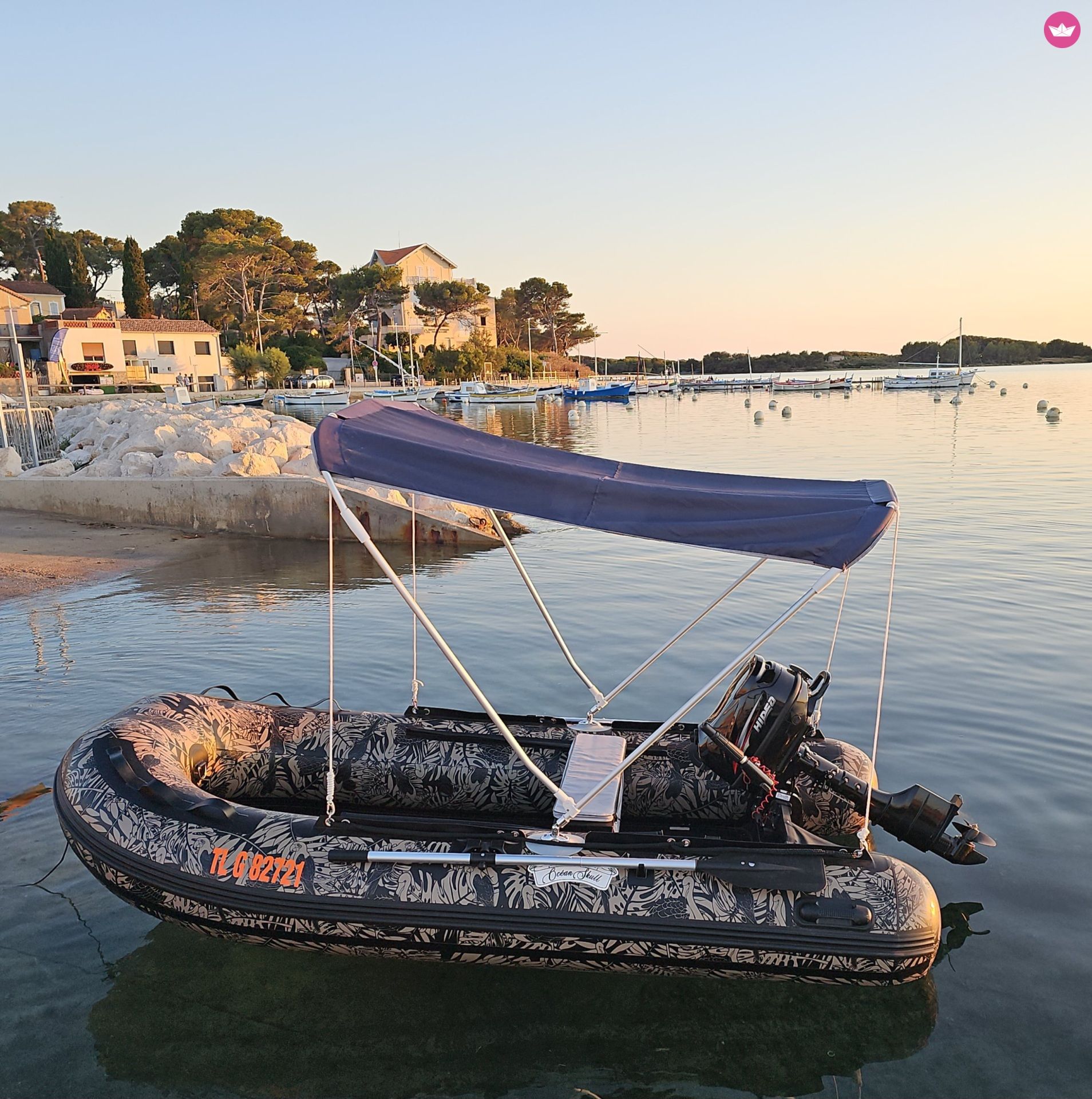 Bateau sans permis  Océan skull Ryb-300 jungle or 6cv 7