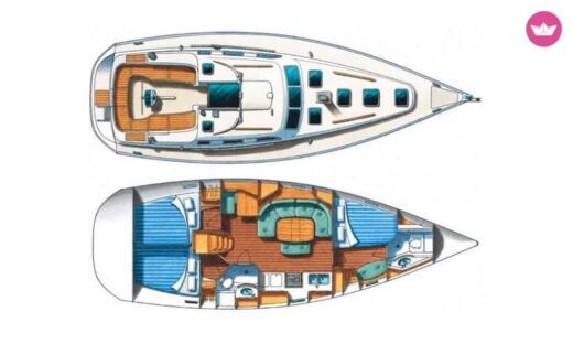 Sailboat BENETEAU OCEANIS 393 boat plan