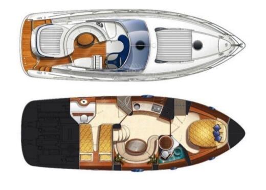 Motorboat Atlantis 42 Σχέδιο κάτοψης σκάφους