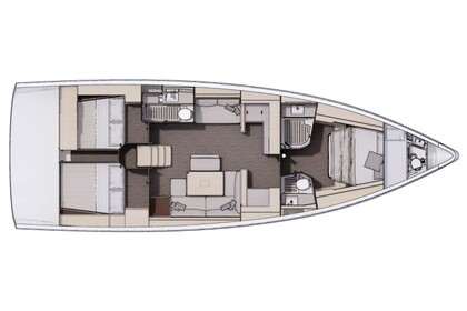 Charter Sailboat Dufour Dufour 470 owner layout Kaštel Gomilica