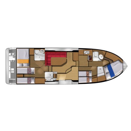 Houseboat Houseboat Holidays Italia Minuetto 8 Electric Boot Grundriss