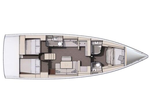 Sailboat  Dufour 470 Plattegrond van de boot