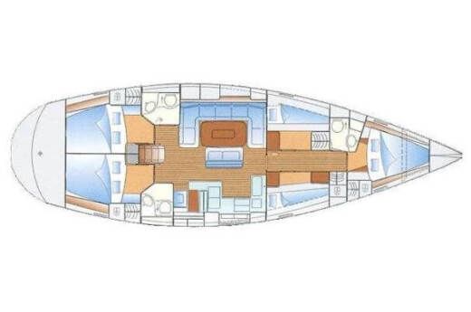 Sailboat Bavaria Cruiser 50 Planimetria della barca