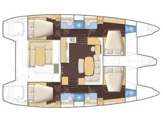 Catamaran  Lagoon 42 Plan du bateau
