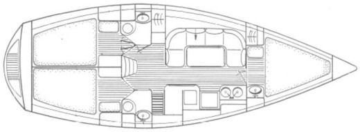 Sailboat Jeanneau Sun Charm 39 boat plan