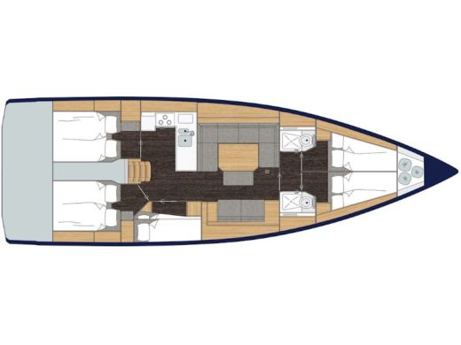 Sailboat Bavaria C45 boat plan