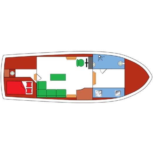 Motorboat Palan C 950 (Dolfijn) Plan du bateau