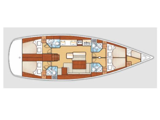 Sailboat Beneteau Oceanis 50 Boat layout