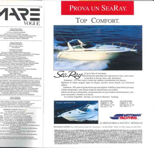 Motorboat Sea Ray 335 Sundancer Plan du bateau