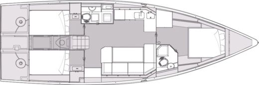 Sailboat Elan Elan Impression 43 Planimetria della barca