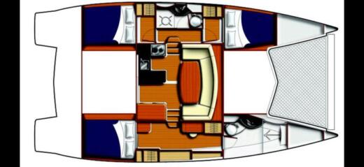 Catamaran Leopard 39 Plano del barco