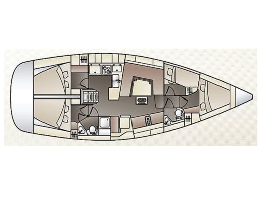 Sailboat ELAN 444 IMPRESSION Plan du bateau