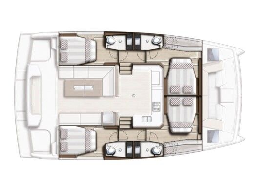 Catamaran  Bali Catspace 2025 Boot Grundriss