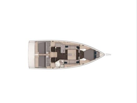 Sailboat  Dufour 37 Plano del barco