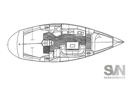 Sailboat Del Pardo Grand Soleil 34 Planimetria della barca