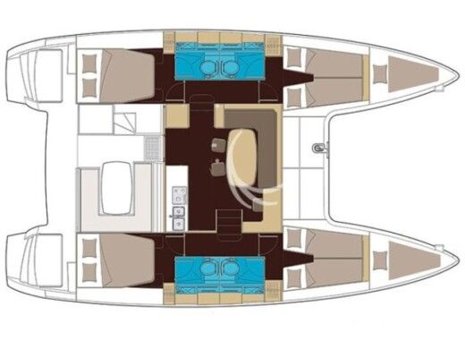 Catamaran  Lagoon 400 S2 Plano del barco