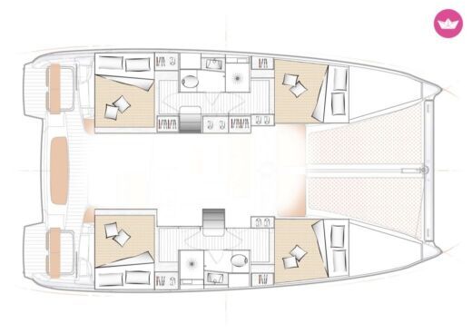 Catamaran Excess Excess 11 Plan du bateau