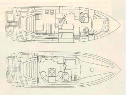 Motorboat Sunseeker Manhattan 48 Fly boat plan