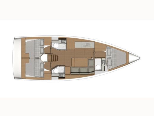 Sailboat  Dufour 390 boat plan