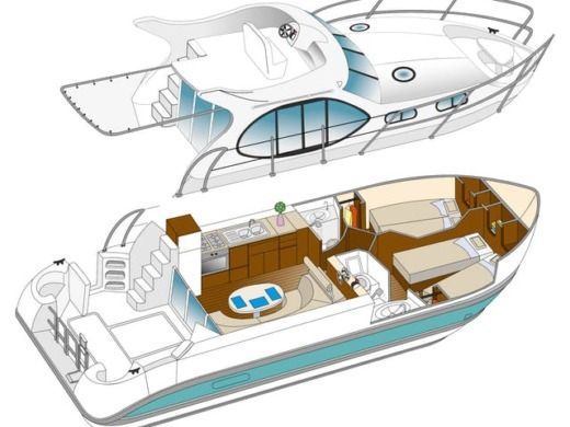 Motor Yacht Nicols Estivale Quattro B Boat design plan
