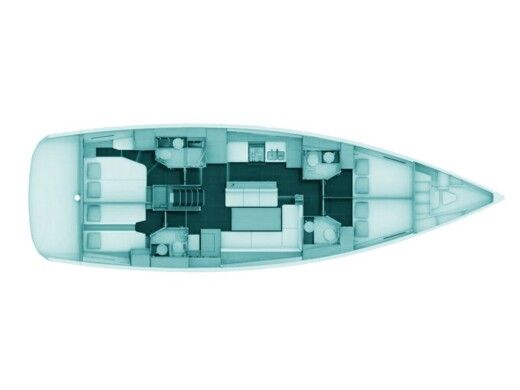 Sailboat JEANNEAU 54 Boat layout