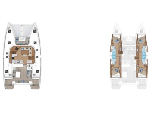Catamaran  Lagoon 46 Plattegrond van de boot