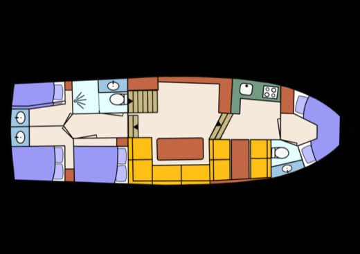 Houseboat Victoria Aquacraft 1400 Boat layout