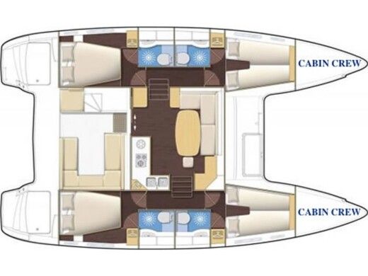 Catamaran LAGOON 400 S2 boat plan