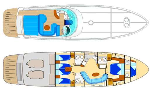 Motorboat BAIA AZZURRA 63 Boat design plan