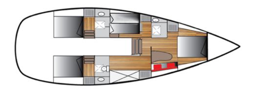 Sailboat Dufour Atoll50 boat plan