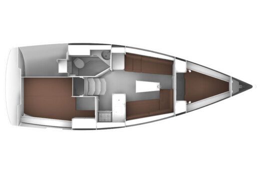 Sailboat BAVARIA 33 CRUISER Planimetria della barca