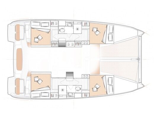 Catamaran  Excess 11 Boat layout