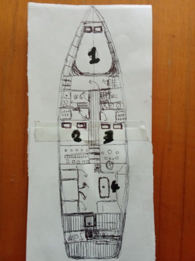 Motorboat Raffaelli Tempest Boot Grundriss