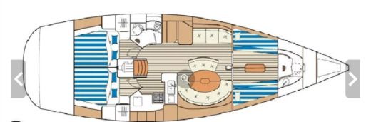 Sailboat Beneteau First 47.7 Plattegrond van de boot