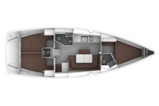 Sailboat Bavaria 41 Cruiser Boat layout