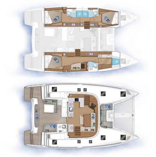 Catamaran Lagoon 46 Fly Plan du bateau