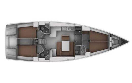 Sailboat Bavaria Cruiser 45 boat plan
