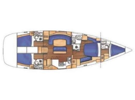 Sailboat  Oceanis 523 Clipper Boat layout