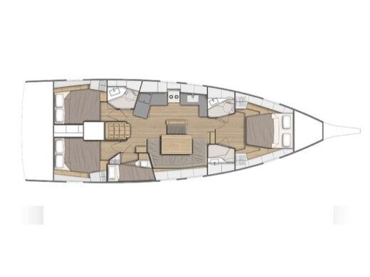Sailboat Beneteau Oceanis 46.1 Boat layout