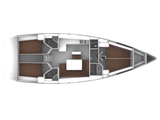 Sailboat BAVARIA CRUISER 46 Boat layout