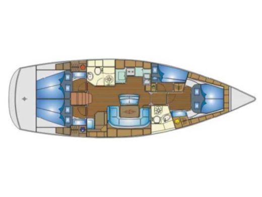 Sailboat BAVARIA 46 CRUISER Boat layout