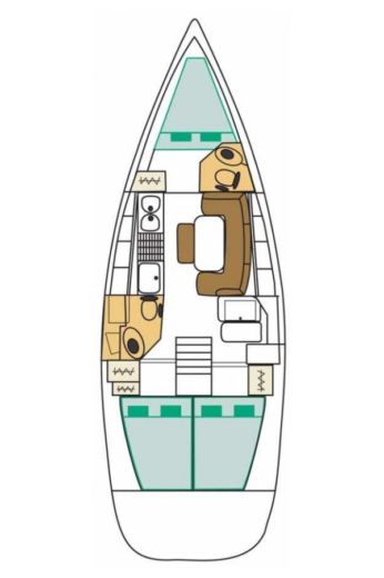 Sailboat Beneteau Cyclades 39.3 Boat design plan