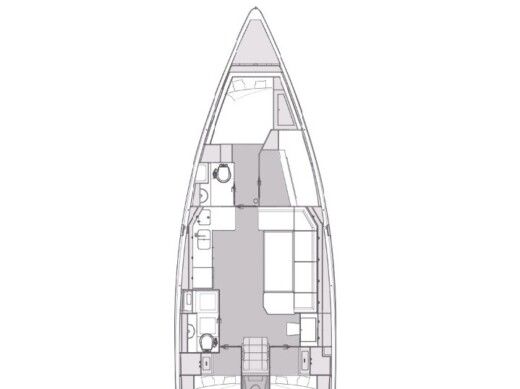 Sailboat ELAN IMPRESSION 43 (2024) Plattegrond van de boot