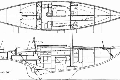 Cotre bermudien SANGERMANI , 17 mètres , 4 cabines doubles, palmarès en régates classiques