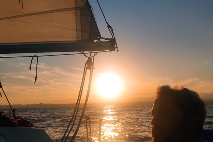 Sunset and diner in the bay