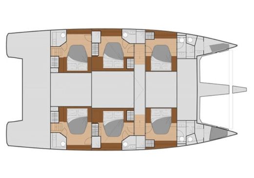 Catamaran Fountaine Pajot Samana 59 Planimetria della barca